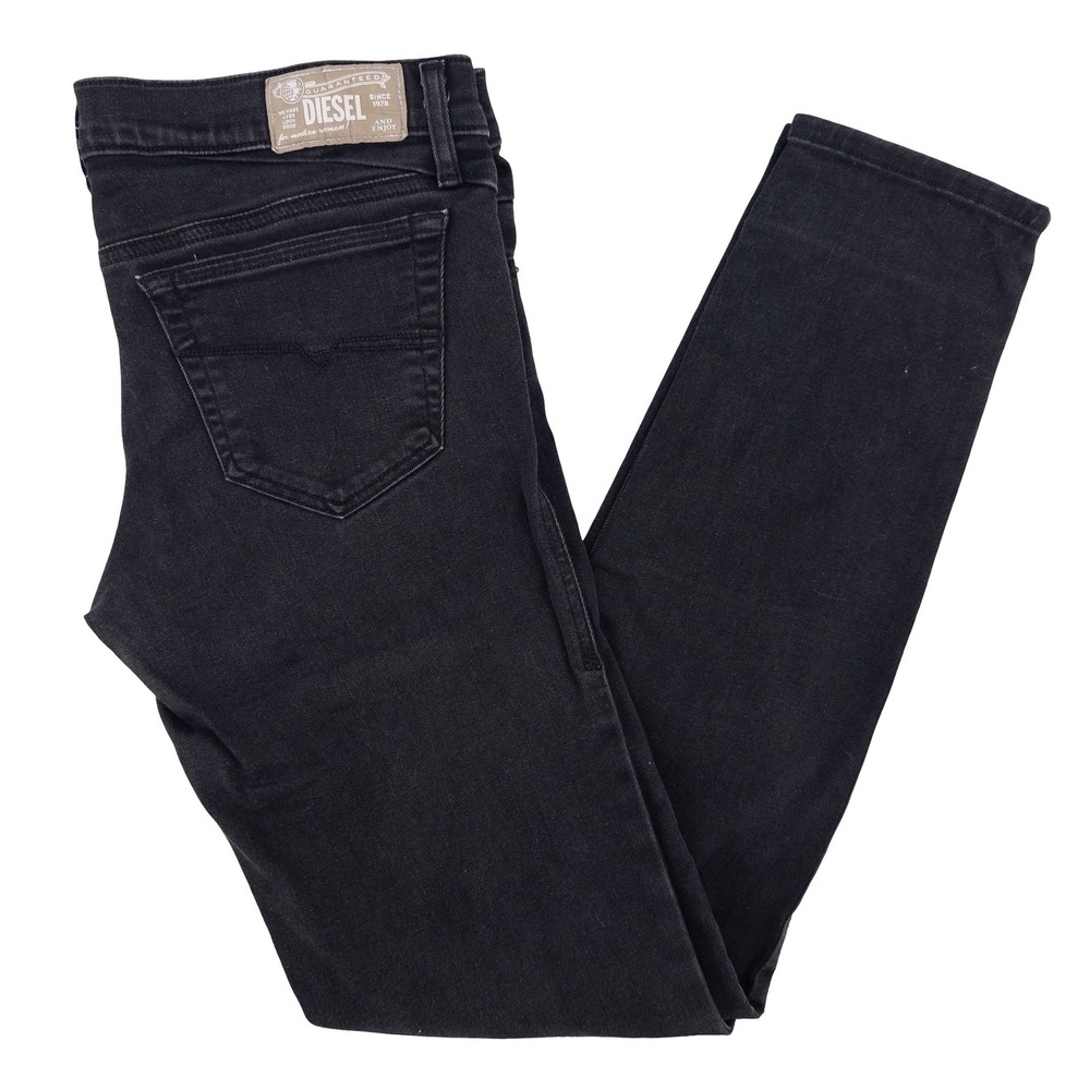 Diesel 30 Getlegg Slim-Skinny Womens‎ Jeans Black Low Waist Stretch Designer